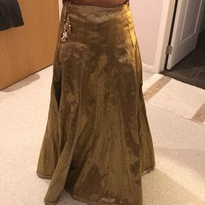 Gold Maxi Skirt / Lehenga